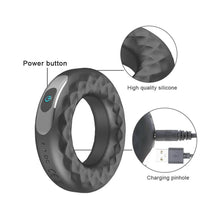 Load image into Gallery viewer, Stylish Rechargeable Vibrating Cock Ring BDSM