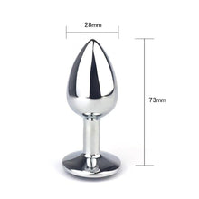 Lade das Bild in den Galerie-Viewer, Edelstahl Butt Plug 2,87 Zoll lang BDSM