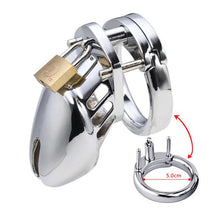 Load image into Gallery viewer, Penelope Metal Chastity Device 2.76 inches long

