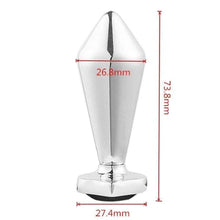 Charger l'image dans la galerie, Plug anal évasé en acier avec bijoux BDSM