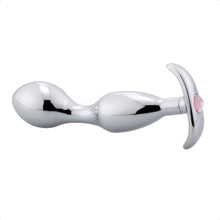 Lade das Bild in den Galerie-Viewer, Juwelenbesetzter Buttplug aus rostfreiem Metall BDSM