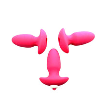 Load image into Gallery viewer, Hollow Silicone Vibrating Butt Plug 4.13 Inches Long