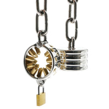 Load image into Gallery viewer, BDSM Spiked Ball Stretcher Shackle