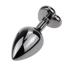 Load image into Gallery viewer, Heart-Shaped Crystal Butt Plug Kit and Bullet Vibrator BDSM