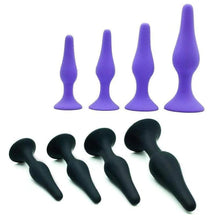 Load image into Gallery viewer, Silicone Butt Plug 4pcs Training Kit BDSM