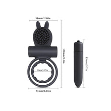 Load image into Gallery viewer, Clit-Friendly Vibrating Dual Cock Ring