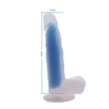 Lade das Bild in den Galerie-Viewer, Luminous Jelly 7 Zoll Dildos, die im Dunkeln leuchten, BDSM