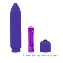 Load image into Gallery viewer, Purple Rose Metal Butt Plug and Vibrator BDSM