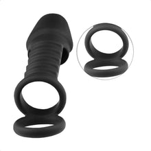 Load image into Gallery viewer, G Spot Cock Ring | Black Armor Dual Cock Ring BDSM
