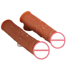 Load image into Gallery viewer, Reusable Silicone Penis Enlargement Sheath BDSM