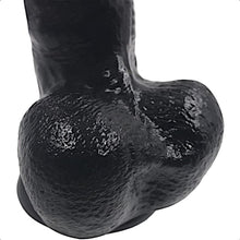 Load image into Gallery viewer, Titillating Realistic 9 Inch Black Dildo BDSM
