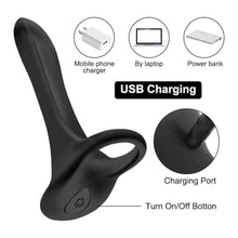 Load image into Gallery viewer, Extending Vibrating Cock Ring BDSM