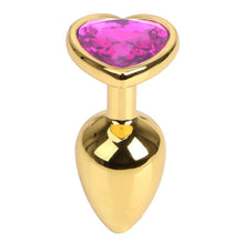 Load image into Gallery viewer, Heart-Shaped Stainless Steel Gold Butt Plug