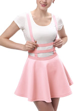 Load image into Gallery viewer, Sissy Set Elastic Waist Pleated Short Braces Skirt
