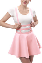 Load image into Gallery viewer, Sissy Set Elastic Waist Pleated Short Braces Skirt, gallery view 3
