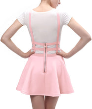 Load image into Gallery viewer, Sissy Set Elastic Waist Pleated Short Braces Skirt, gallery view 2