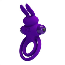 Load image into Gallery viewer, Dual Cock Ring | Lock 10-Speed Rabbit Cock Ring BDSM