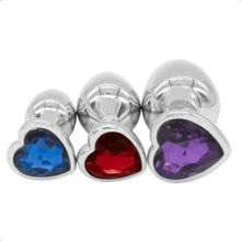 Load image into Gallery viewer, Heart-Shaped Crystal Jeweled Plug Set