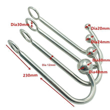 Load image into Gallery viewer, Stainless-Steel Various Bead Sizes Anal Hook 9 Inches Long