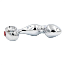 Load image into Gallery viewer, Beaded and Curvy Metal Butt Plug