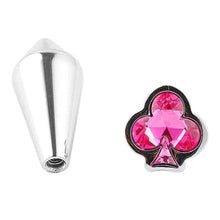 Charger l'image dans la galerie, Plug anal évasé en acier avec bijoux BDSM