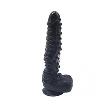 Lade das Bild in den Galerie-Viewer, BDSM-Dildo mit Struktur, 25,4 cm, für extreme Stimulation