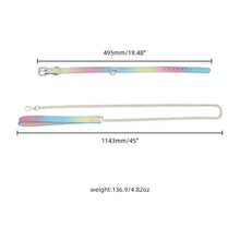 Charger l'image dans la galerie, Collier fantaisie licorne arc-en-ciel et doré avec laisse