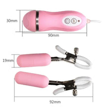 Load image into Gallery viewer, BDSM Multi-frequency Vibrating Nipple Clamps