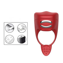 Load image into Gallery viewer, Electro Stimulating Red Cock Ring BDSM