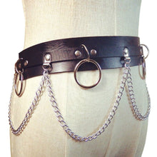 Load image into Gallery viewer, Leather and Chains BDSM Belt BDSM