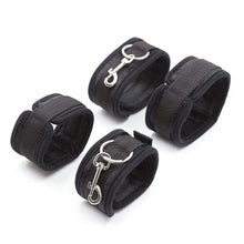 Lade das Bild in den Galerie-Viewer, 6-teiliges schwarzes Nylon-Bondage-Set