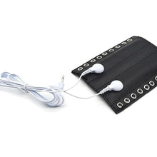 Load image into Gallery viewer, Leather Sleeve Penis Electro Torture Instrument BDSM