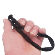 Lade das Bild in den Galerie-Viewer, Langes schwarzes Harnröhrensound-Set aus Silikon für BDSM