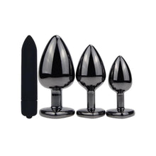 Load image into Gallery viewer, Heart-Shaped Crystal Butt Plug Kit and Bullet Vibrator BDSM