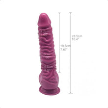Lade das Bild in den Galerie-Viewer, BDSM-Dildo mit Struktur, 25,4 cm, für extreme Stimulation