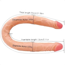 Lade das Bild in den Galerie-Viewer, Flexibler 21 Zoll superlanger Doppeldildo BDSM