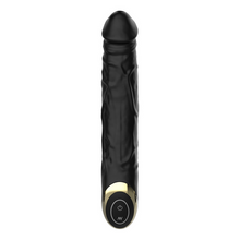 Lade das Bild in den Galerie-Viewer, 8 Zoll großer realistischer vibrierender schwarzer Dildo