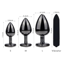 Load image into Gallery viewer, Heart-Shaped Crystal Butt Plug Kit and Bullet Vibrator BDSM