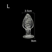 Load image into Gallery viewer, Glow in the Dark Glass Butt Plug 3 Piece Set BDSM