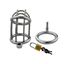 Load image into Gallery viewer, Kaylee Rope-Styled Metal Chastity Cage 3.11 Inches Long