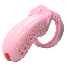 Charger l'image dans la galerie, Cage de chasteté en plastique de 4,5 pouces de long (les 5 anneaux inclus)