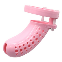 Charger l'image dans la galerie, Cage de chasteté en plastique de 4,5 pouces de long (les 5 anneaux inclus)