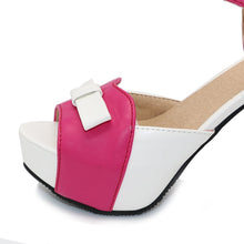 Load image into Gallery viewer, Cute Bowtie Open Toe Heels