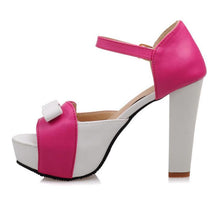 Load image into Gallery viewer, Cute Bowtie Open Toe Heels