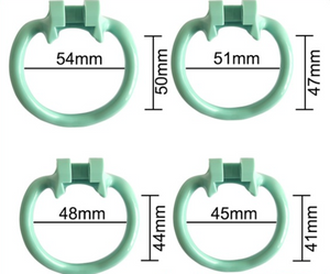 Dolphin Plastic Chastity Cage (All 4 Rings Included)