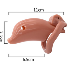 Load image into Gallery viewer, Dolphin Plastic Chastity Cage (All 4 Rings Included)