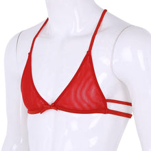 Lade das Bild in den Galerie-Viewer, Durchsichtiger Sissy-BH aus Spitzennetz