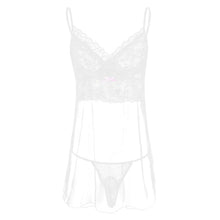 Lade das Bild in den Galerie-Viewer, Teddy-Dessouskleid aus Spitze und Netzstoff