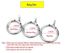 Load image into Gallery viewer, Bailey Metal Chastity Device 3.31 inches long