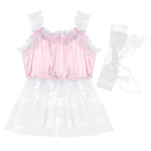 Load image into Gallery viewer, Frilly Satin & Tulle Sissy Dress